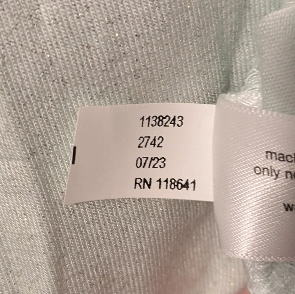 Lane Bryant Pale Green Sparkle Long Sleeve Smocked Cuff Top Size 18/20 or 2X